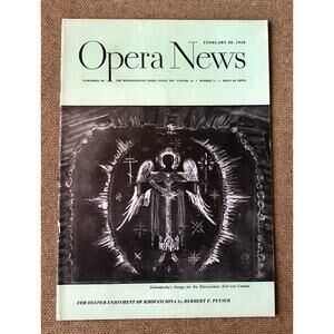 Vintage 1950 Opera News Magazine Khovanchina Angel Metropolitan Bolshoi Moscow